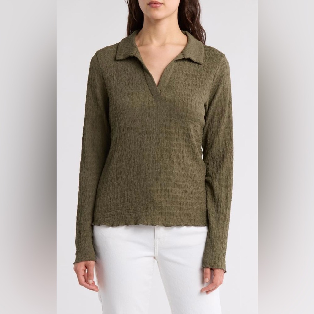 Textured Long Sleeve Polo
Sanctuary In: Willow